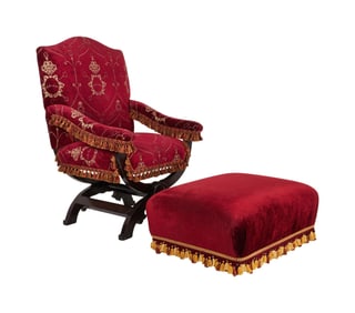 The Osbournes | Osbourne Family Renaissance Armchair and Ottoman