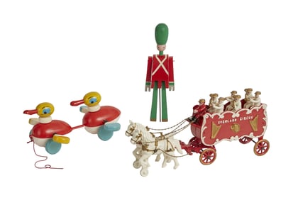 Captain Kangaroo | Toy Soldier, Ducks, and Circus Wagon Set Decor