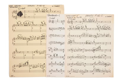 Hawaii Five-O | Morton Stevens Theme Song Orchestration Charts with Lewis Avery Filer (Hume Cronyn)