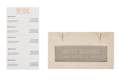 Ugly Betty | Betty Suarez "Young Editor in Training" Name Plate Pen Holder with Business Cards