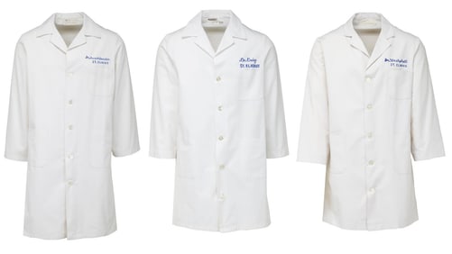 St. Elsewhere | Three "St. Eligius Hospital" Lab Coats Embroidered with Doctor Names