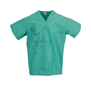 ER | Tony Gates (John Stamos) Signed Bloody Scrub Shirt