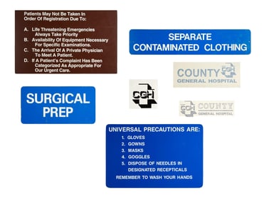 ER | Cook County General Hospital Interior Signs