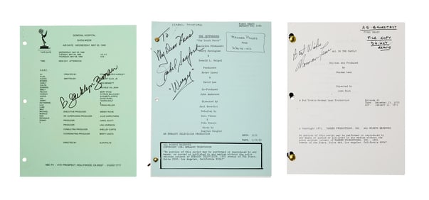 ABC / CBS | Signed All in the Family, The Jeffersons, and General Hospital Scripts