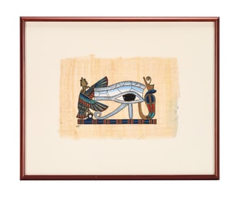 Frasier | Egyptian Framed Papyrus Drawing (Eye of Horus)
