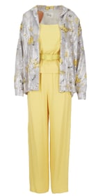 Dallas | Pamela Ewing (Victoria Principal) Sequined Top with Yellow Two-Piece Ensemble