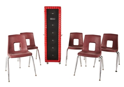 Glee | Choir Room Red Vinyl Loudspeaker with Chairs