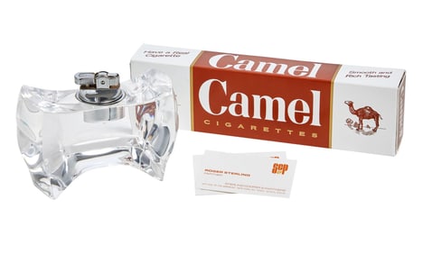 Mad Men | Roger Sterling (John Slattery) Desk Lighter and Camel Cigarette Carton