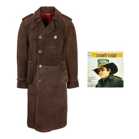Johnny Cash | "Country & Western Superstar" Album Cover-Worn Coat with Record Album