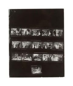 Elvis Presley | 1950s Unpublished Contact Sheet at 20th Century Fox Commissary