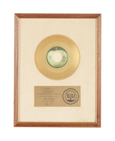 The Julian Lennon Collection | The Beatles "Hey Jude" RIAA "Gold" Single Record Award