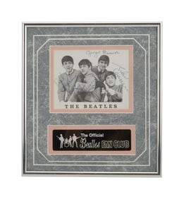 The Beatles | Signed Fan Club Card Display