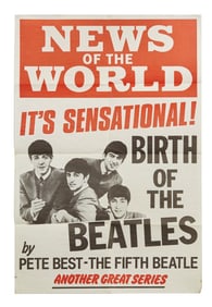 The Beatles | 1983 News of the World "Birth of the Beatles" Pete Best Poster
