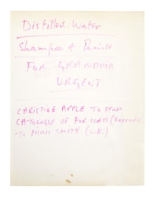 John Lennon | Handwritten To-Do List