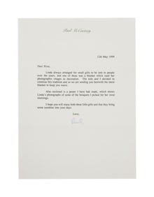 Paul McCartney | Typed and Signed Letter to Former Housekeeper Rose Martin