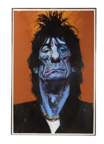 The Rolling Stones | Sebastian Kruger Signed Original Artwork of Ronnie Wood
