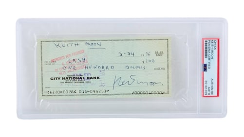 The Who | Keith Moon 1975 Signed Check