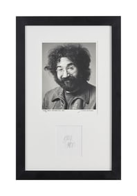 Jerry Garcia | 1969 Signed Baron Wolman Photo with Garcia Signed Cut Sheet
