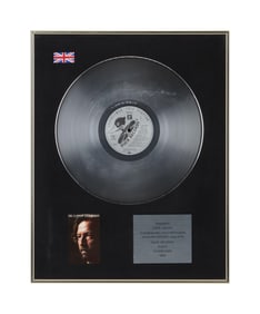 Eric Clapton | UK "Silver" In-House Sales Award for the Album "Journeyman" Presented to Chris Mason