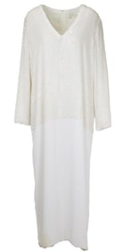 Aretha Franklin | White Beaded Gown