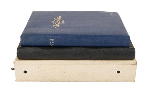 Frank Zappa | 1978 Manhattan Phone Book, 1974 Personalized Diary, and 1977 Zappa Thesis: A 1978 Manhattan phone book directory, housed in a St. Regis - Sheraton Hotel binding. Zappa notably performed one of his famous Halloween concerts at the Palladium in 1978 while staying at the St. Re