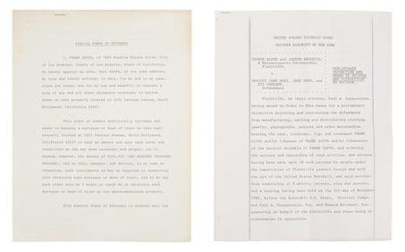 Frank Zappa | Signed 1979 Power of Attorney Document