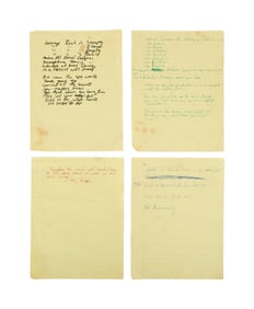 Frank Zappa | Handwritten "Disco Boy" Lyrics and Political Notes