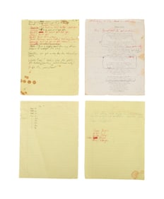 Frank Zappa | Handwritten "Promiscuous" and "The Untouchables" Working Lyrics