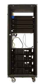 Frank Zappa | Large Grey Carpet Road Case with Four Yamaha Equalizers and Four Yamaha Power