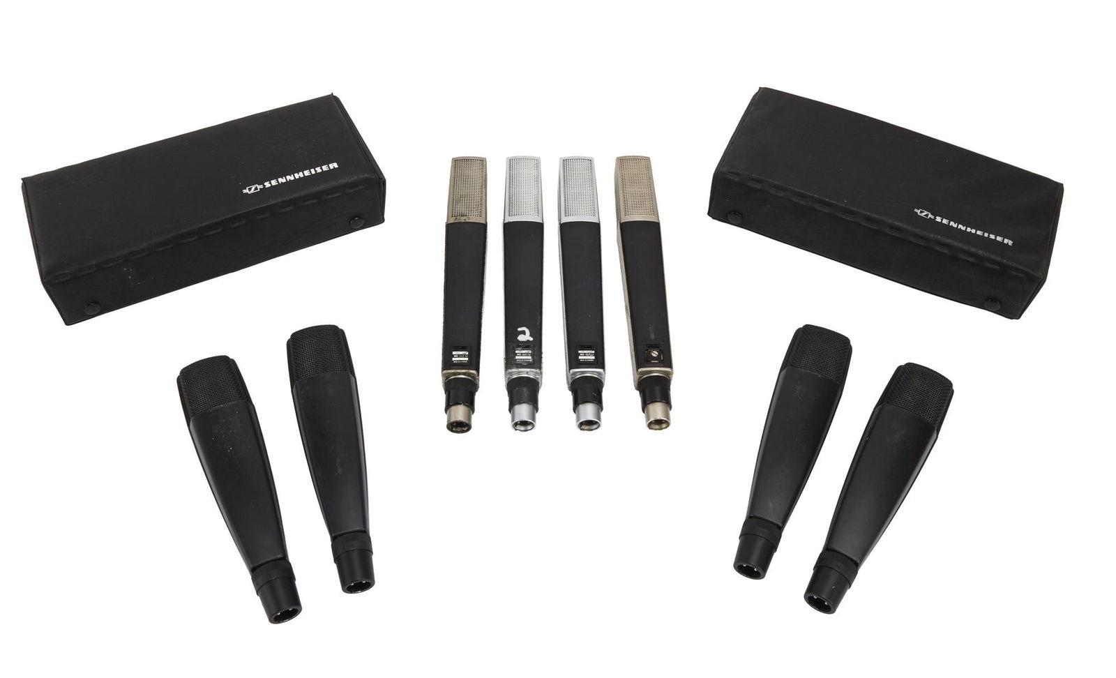 Frank Zappa | Various Sennheiser Microphones: An assortment of microphones from Frank Zappa’s studio. Includes the following: 2x Sennheiser MD421-U5s w/clips and cases,4x Sennheiser MD421-U, and 4x Sennheiser MD441-U. PROVENANCE The Z