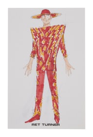 Elton John | 1982 "Jump Up!" Tour Ret Turner Costume Design Illustration