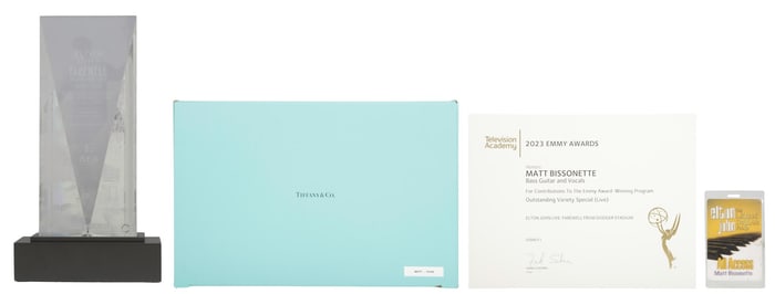 Elton John | Tiffany & Co. Billboard Award for "Farewell Yellow Brick Road Tour" Presented to Matt