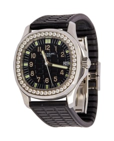 Christine McVie | Patek Philippe Stainless Steel and Diamond Aquanaut Wristwatch