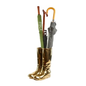 Christine McVie | Gilt Brass Boots Umbrella Stand