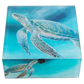 Christine McVie | Painted Glass Turtle Decorated Keepsake Box