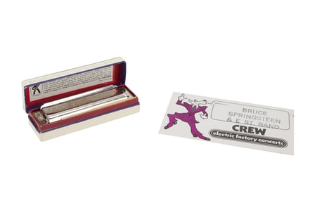 Bruce Springsteen | 1975 "Born to Run" Tour Stage-Played Hohner Harmonica with Crew Backstage Pass