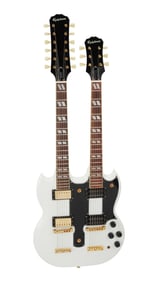 2020 Epiphone G-1275 Double neck Electric Guitar, Alpine White