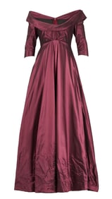 Barbra Streisand | Stage-Worn "Timeless: Live in Concert" Westwood Burgundy Taffeta Gown with DVD