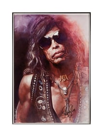 Aerosmith | Steven Tyler Signed Limited-Edition Sebastian Kruger Portrait Print