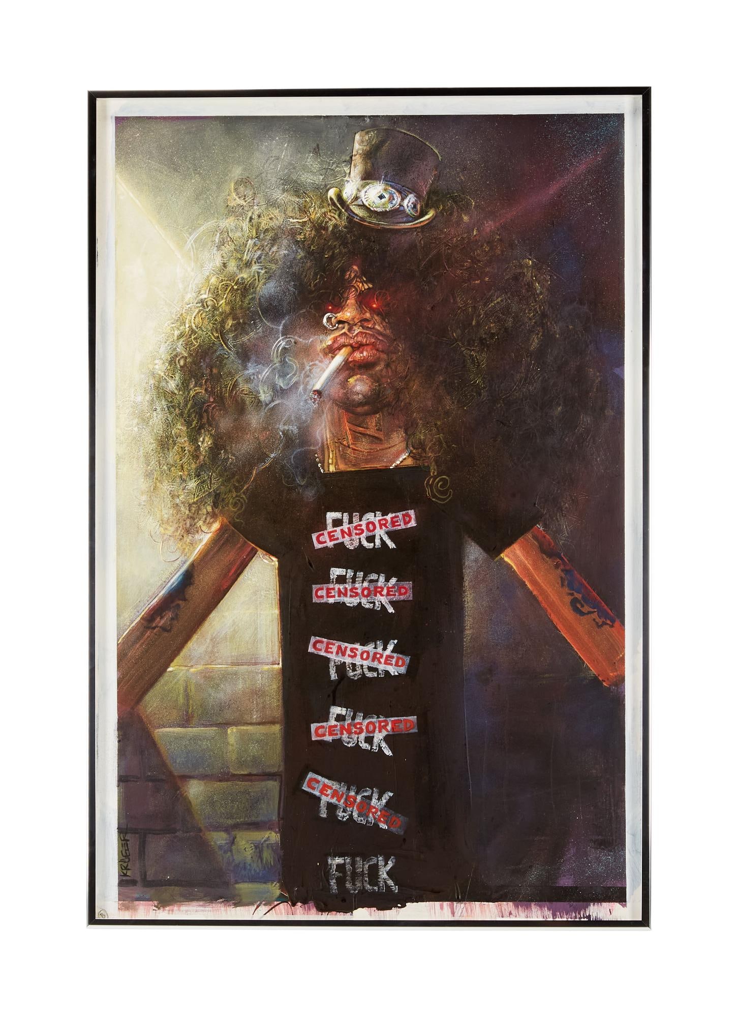 Slash | Artist Signed Sebastian Kruger Portrait Painting (1 of 4)