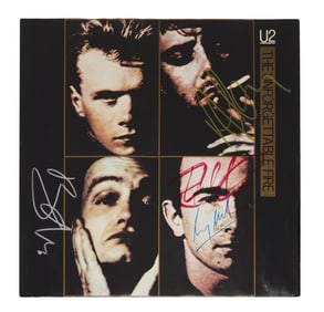 U2 | Signed "The Unforgettable Fire" Record Album Cover