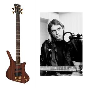 Nirvana | Kurt Cobain and Krist Novoselic Studio Played Photo Matched Hilversum Session 1989 Warwick