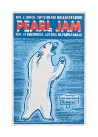 Pearl Jam | 1996 Original Ames Bros Hallenstadion / Olympiahalle Concert Poster