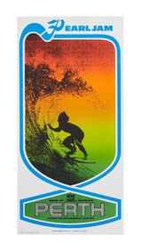 Pearl Jam | 1998 Artist Signed Original Ames Bros Perth Entertainment Centre Concert Poster