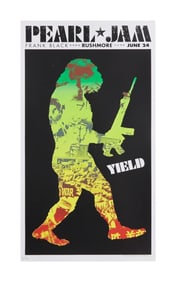 Pearl Jam | 1998 Artist Signed Original Ames Bros Rushmore Plaza Civic Center Concert Poster