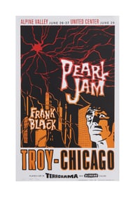 Pearl Jam | 1998 Artist Signed Ames Bros Troy-Chicago Concert Poster