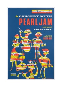 Pearl Jam | 1998 Artist Signed Original Ames Bros Palace of Auburn Hills Concert Poster