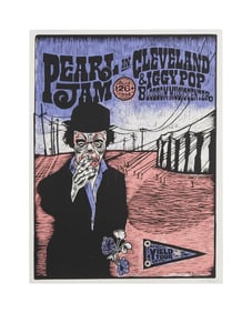 Pearl Jam | 1998 Artist Signed Ames Bros. Blossom Music Center Concert Poster