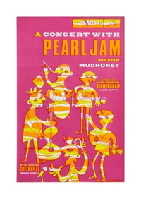 Pearl Jam | 1998 Artist Signed Original Ames Bros Birmingham-Jefferson Civic Center Coliseum Concert