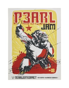 Pearl Jam | 1998 Artist Signed Ames Bros Merriweather Post Pavilion Concert Poster
